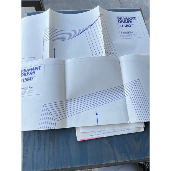 Stretch & Sew 1977 No 1580 Vintage Peasant Dress Sewing Pattern Uncut - Picture 4 of 4